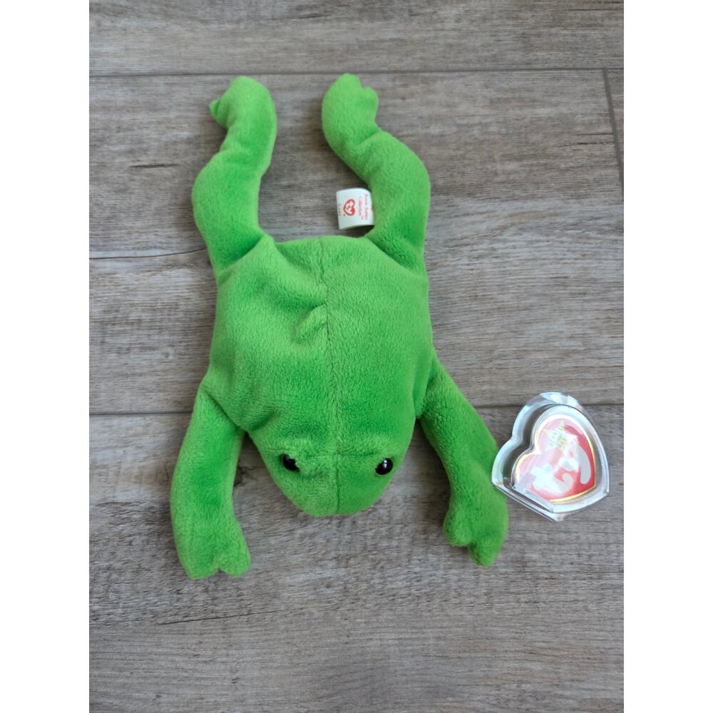 Vintage Ty Beanie Baby Legs Frog 1993‎ Tagged Plush Toy Collectible